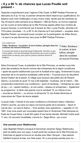 Bordeaux - conférence de presse - tennis